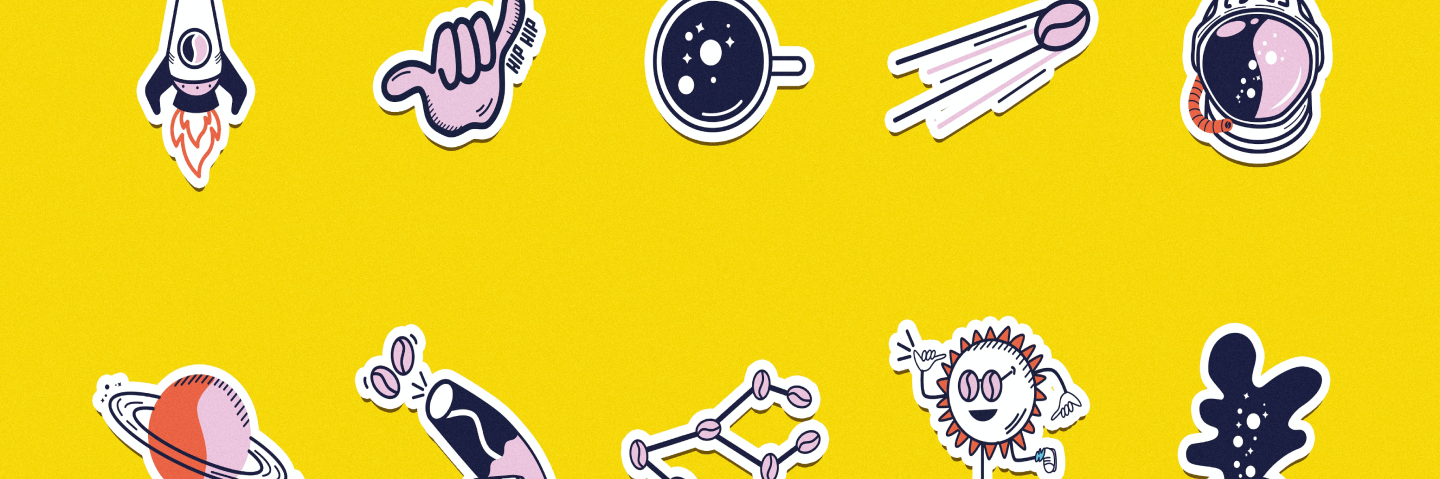 Banner 3 Yellow background stickers